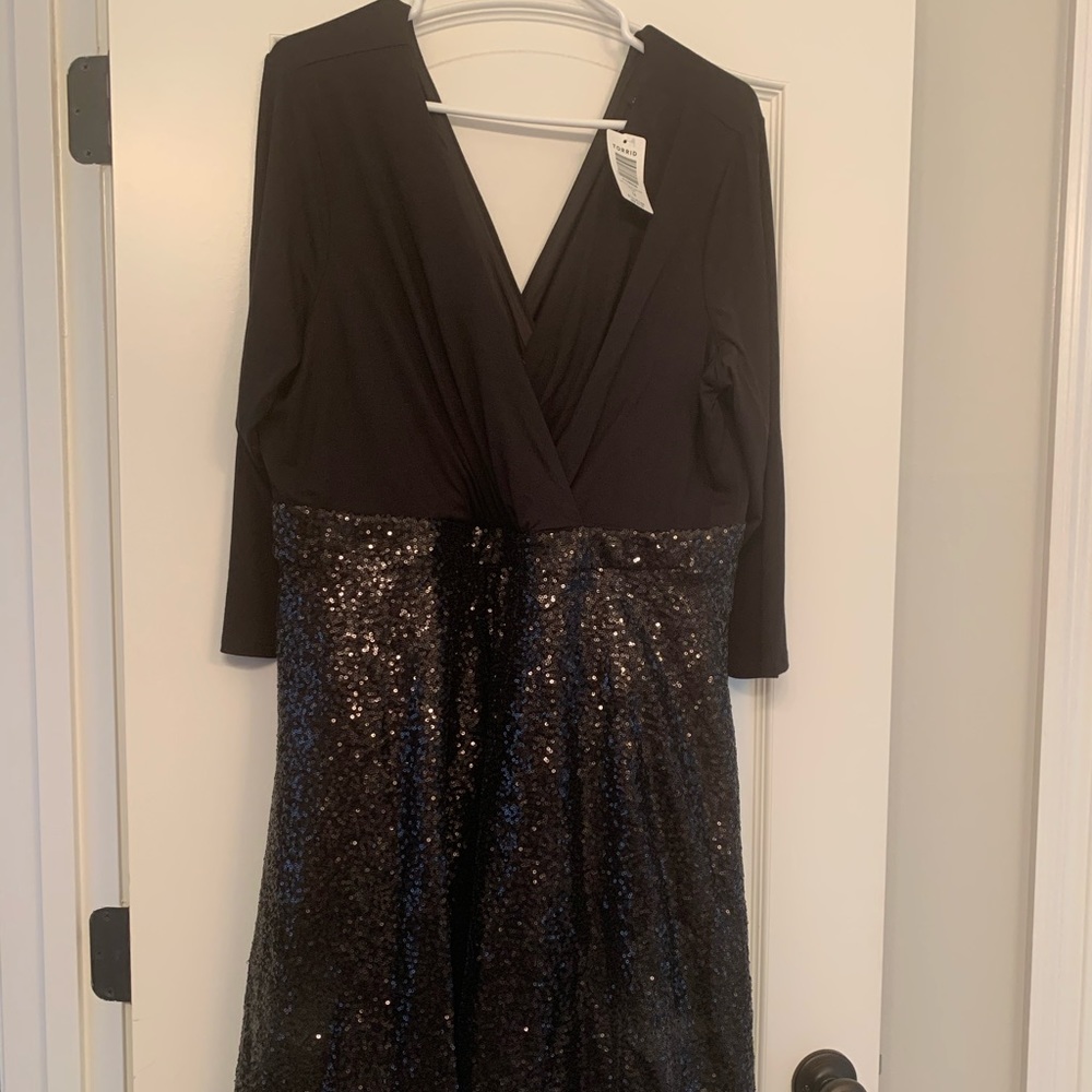 Black Sequin skirt dress from Torrid